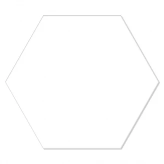 Hexagon Klinker <strong>Minimalist</strong>  Vit 25x22 cm