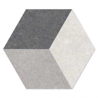 Hexagon Klinker <strong>Traffic Hex 25</strong>  Grå Mönstrad 25x22 cm