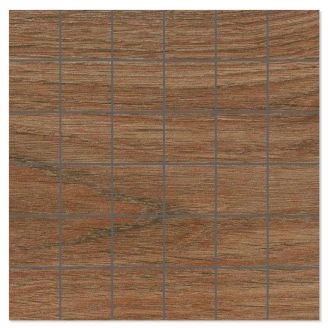 Mosaik Träklinker <strong>Rigel</strong>  Mörkbrun Matt 30x30 (5x5) cm