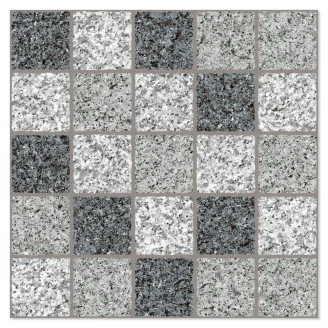 Klinker <strong>Granite</strong>  Mix Vit-Grå Mönstrad kvadrater 50x50 cm