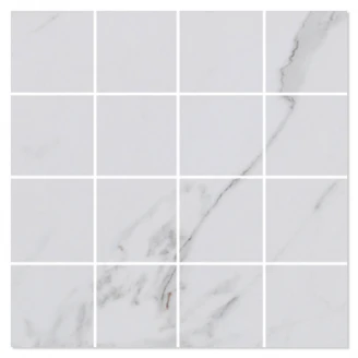Marmor Mosaik Klinker <strong>Melicenta</strong>  Vit Polerad 30x30 (7x7) cm