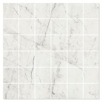 Marmor Mosaik Klinker <strong>Geneva</strong>  Vit Matt 30x30 (5x5) cm