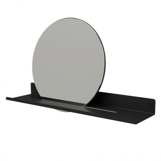 Spegel <strong>Sommardopp</strong>  Diameter 37 cm Hylla 60 cm Svart