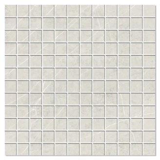 Marmor Mosaik Klinker <strong>Bråvik Marmor</strong>  Ljusgrå Matt 30x30 (2.5x2.5) cm