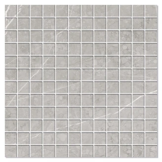 Marmor Mosaik Klinker <strong>Bråvik Marmor</strong>  Grå Polerad 30x30 (2.5x2.5) cm