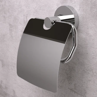 Toalettpappershållare med Lock <strong>Holmstrand</strong>  Krom