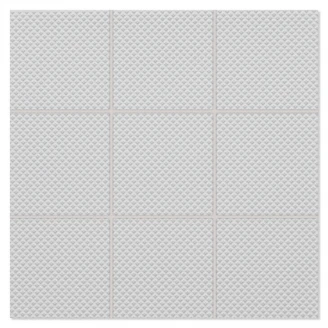 Mosaik Klinker <strong>Paintbox</strong>  Ljusgrå-Våffla Matt-Relief 30x30 (10x10) cm