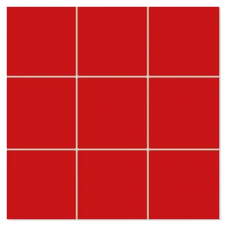 Mosaik Klinker <strong>Paintbox</strong>  Röd Matt 30x30 (10x10) cm