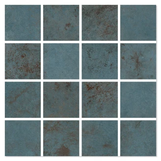 Mosaik Klinker <strong>Hoss</strong>  Blå Halvpolerad 30x30 (7x7) cm