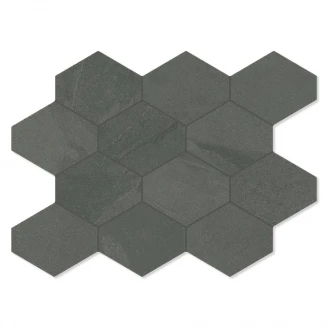 Unicomstarker Hexagon Klinker <strong>Brazilian Slate</strong>  Elephant Grey Matt 25x34 cm