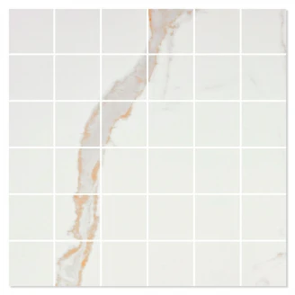 Marmor Mosaik Klinker <strong>Serenity</strong>  Vit Polerad 30x30 (5x5) cm