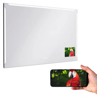 Spegel <strong>Ny Vision</strong>  120x80 cm Svart, Screen, Antifog, LED Sensor