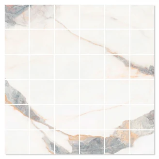 Mosaik Klinker <strong>Luminus Marmor</strong>  Vit Polerad 30x30 (5x5) cm