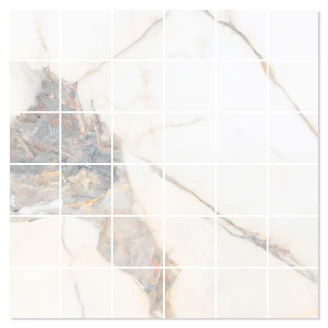 Mosaik Klinker <strong>Luminus Marmor</strong>  Vit Matt 30x30 (5x5) cm