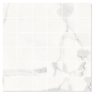 Marmor Mosaik Klinker <strong>Alvalade</strong>  Vit Matt 30x30 (5x5) cm