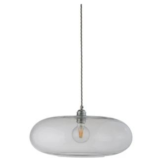 Ebb & Flow Hängande Lampa XL Horizon Transparent, Silver Blank
