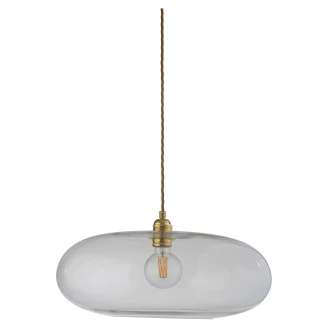 Ebb & Flow Hängande Lampa XL Horizon Transparent, Guld Blank
