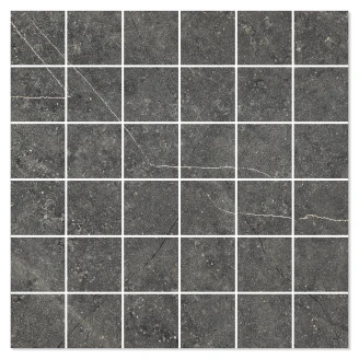 Mosaik Klinker <strong>Vitrium</strong>  Svart Matt 30x30 (5x5) cm