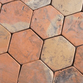 Alteret Handgjort Hexagon Klinker <strong>Vulcano Terracotta</strong>  10x10 cm